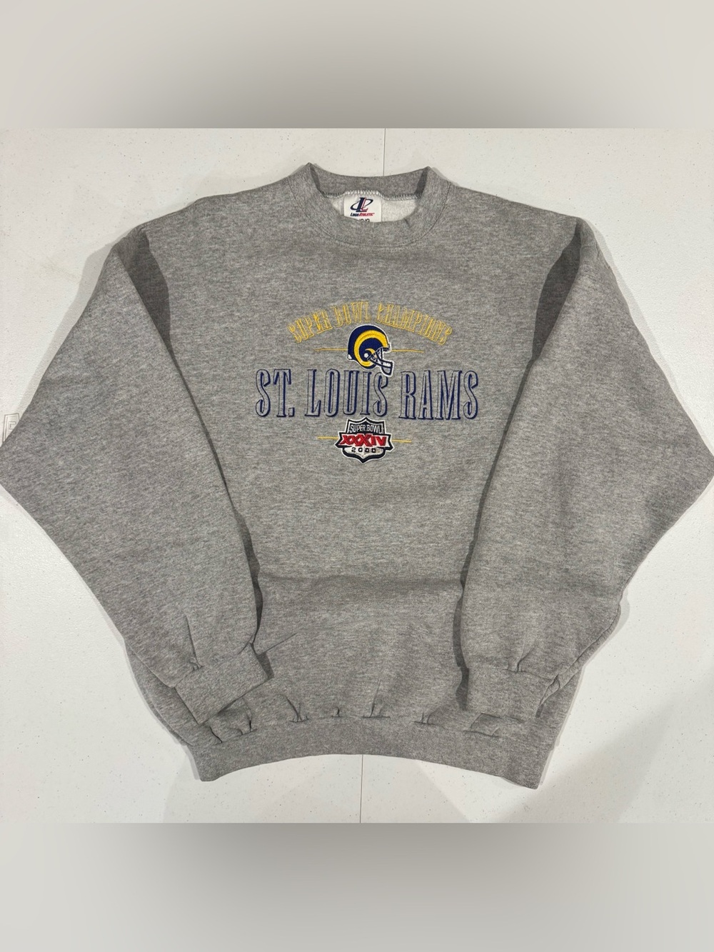 Vintage Logo Athletic 2000 Super Bowl Champions St Louis Rams sweater large